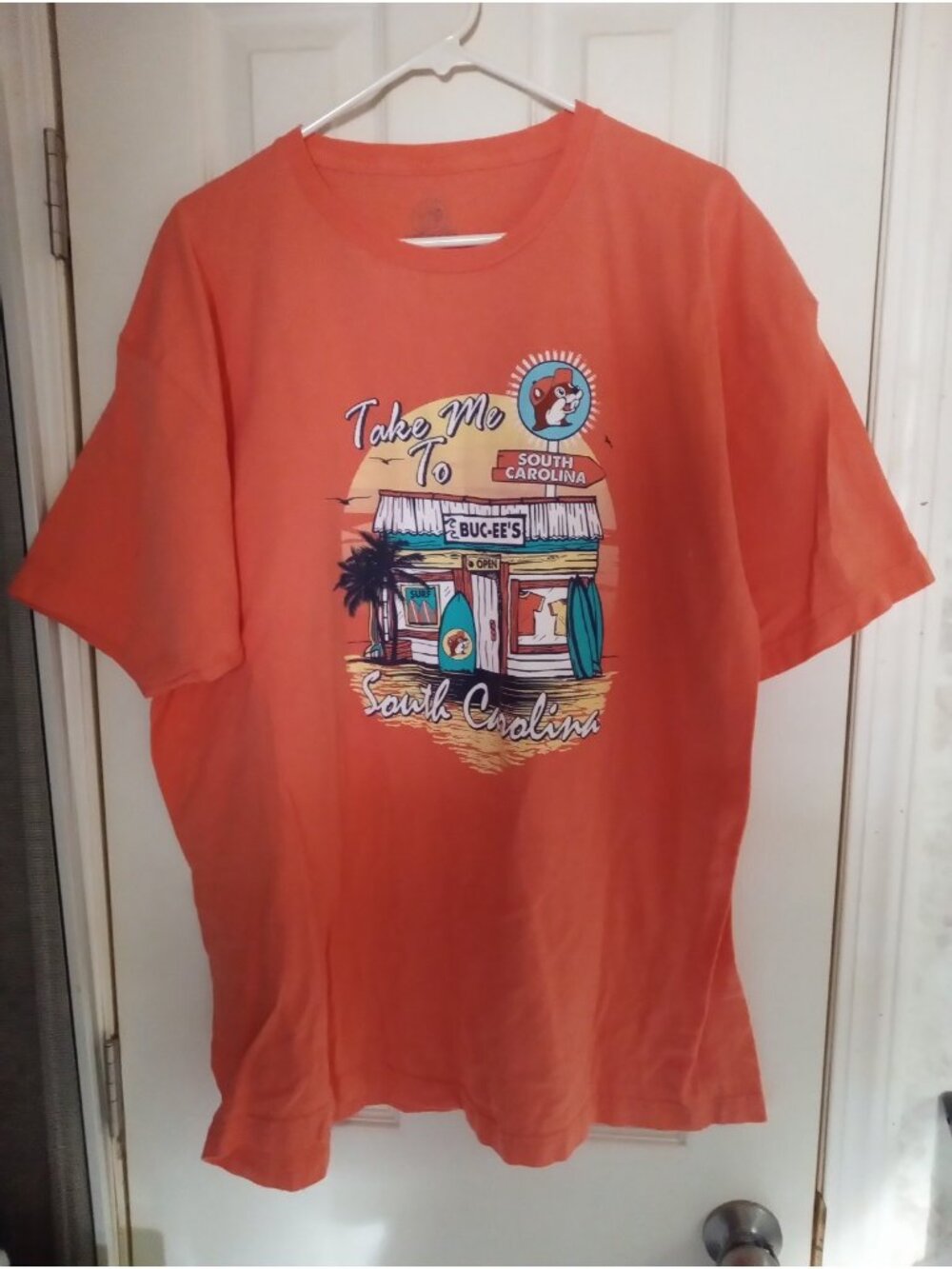 Buc ees Orange Short Sleeve T shirt Take Me To South Carolina Size XXL
